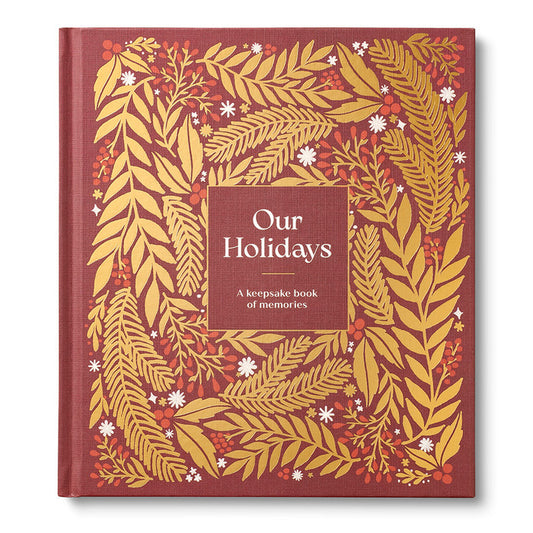 Book titled 'Our Holidays' featuring a decorative cover, available at our stationery store. Unique addition to our book collection.
