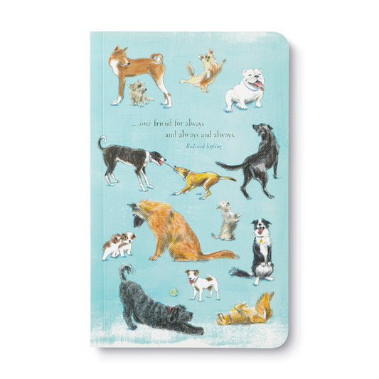 Write Now Journal - Our friend for always, featuring dog illustrations, available at our stationery store.