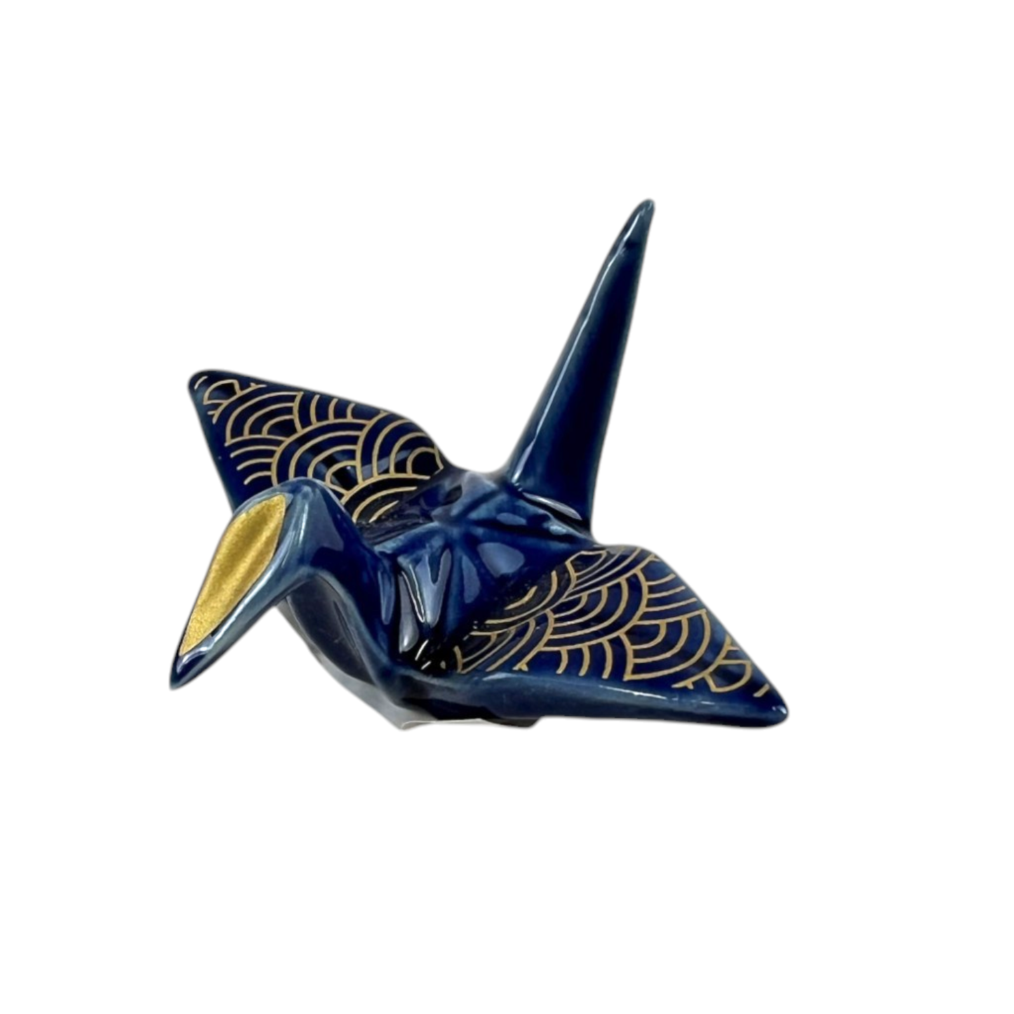 Origami Crane Porcelain Chopsticks Rest 2L Seigaiha Navy (12/288)