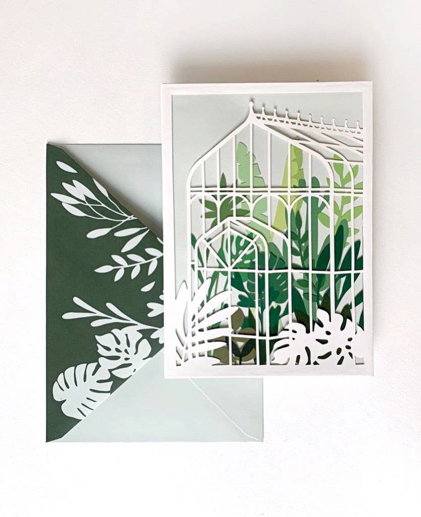 No. 38 Glass House Die-Cut Card