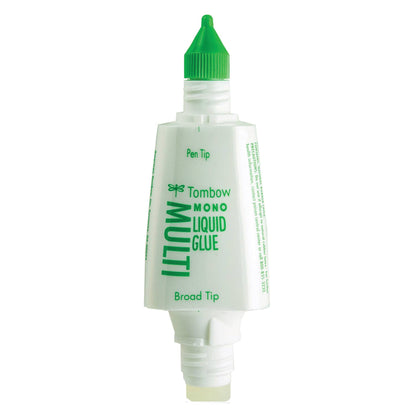 MONO Multi Liquid Glue with dual applicator tips for stationery store use.