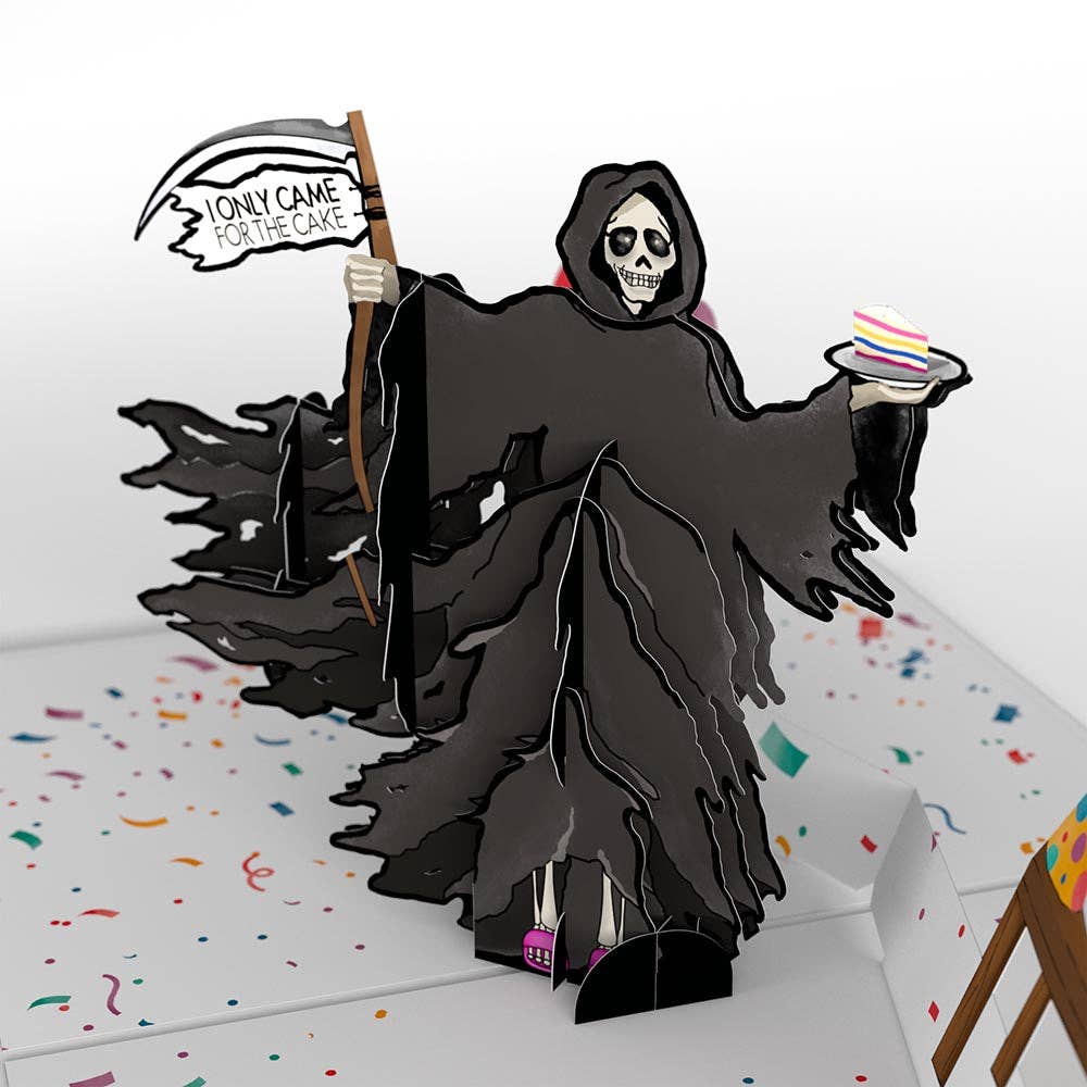 Grim Reaper Dark Humor Birthday 5''x7'' Card, Birthday Cards