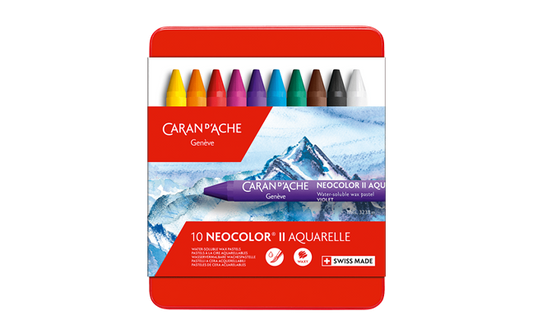 Set of 10 NEOCOLOR™ II Pastels in Metal Box
