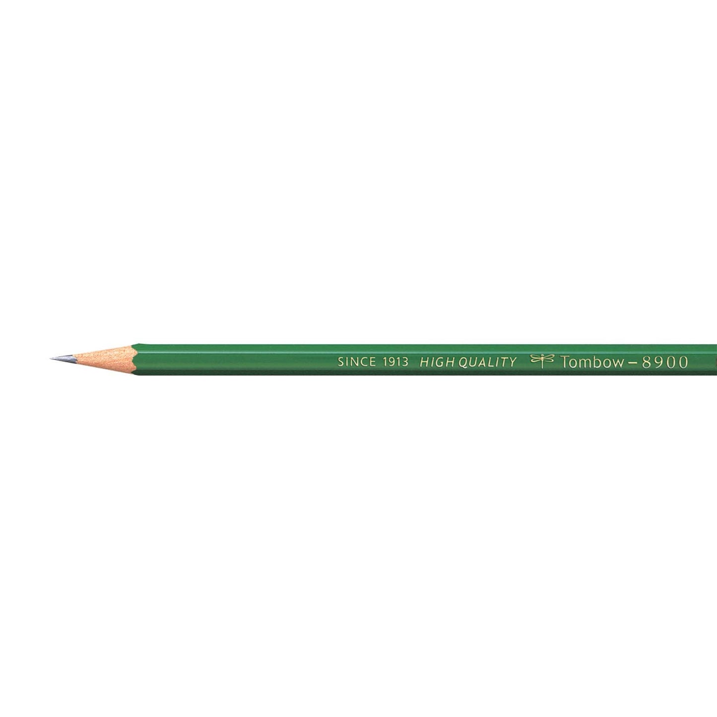 Tombow 8900 Drawing Pencil 2B with green hexagonal design, available at stationery store. High-quality general writing pencil from Japan.