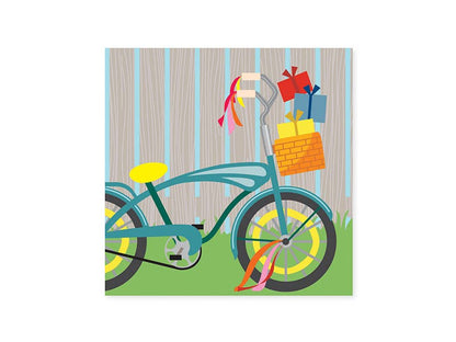 Cat And Cake Bike Ride Pop-Up Card