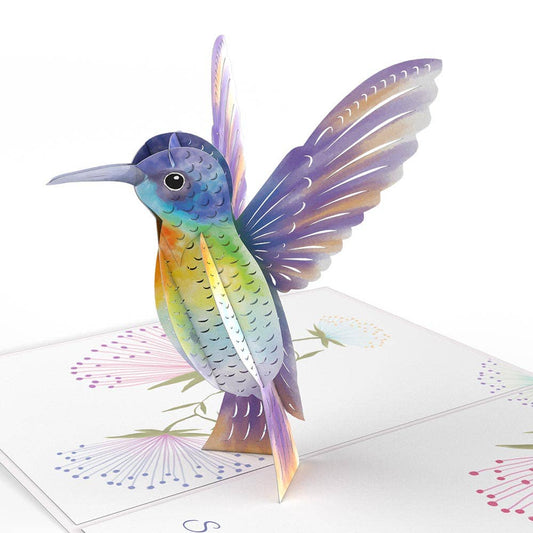 To My Daughter Mother’s Day Hummingbird Pop-Up Card, 5x7 inches, vibrant hummingbird design, perfect for stationery store gifts.