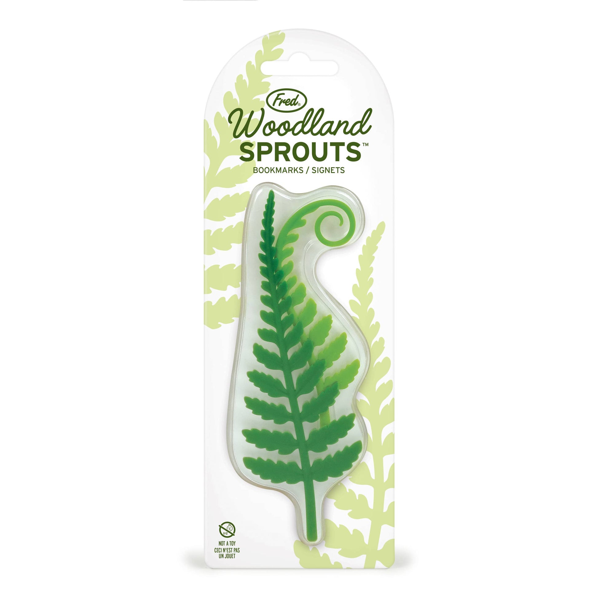 Woodland Sprouts fern bookmarks set of two, soft silicone, perfect for book lovers. Available at stationery store.