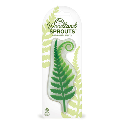 Woodland Sprouts fern bookmarks set of two, soft silicone, perfect for book lovers. Available at stationery store.