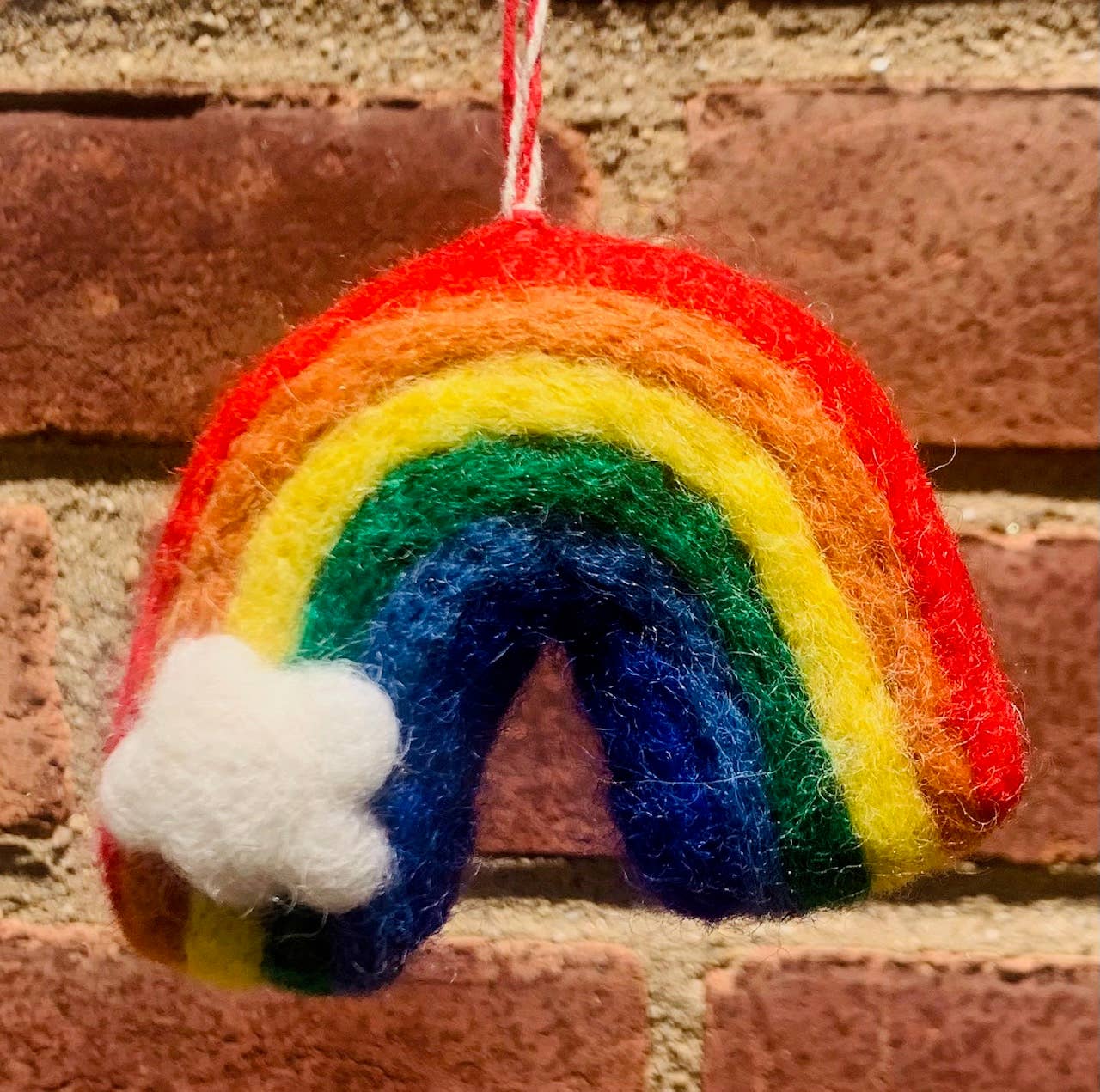 Colorful rainbow ornament made from eco-friendly materials, perfect for home decor. Available at Giftsland Stationery Store.