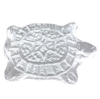 Blenko Turtle Crystal Paperweight, unique design for stationery store collections, adds elegance to any workspace.