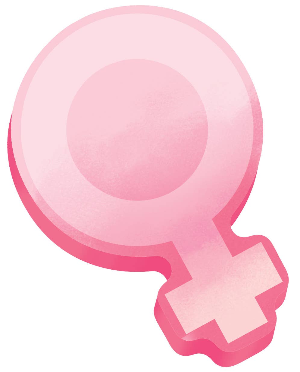 FemiNotes Sticky Notes with female symbol design, over 300 assorted shapes available at your stationery store.