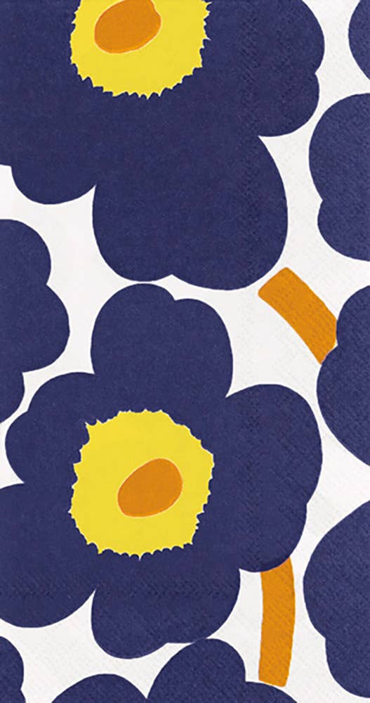 Paper Guest Towels 16 count Unikko Dark Blue Marimekko