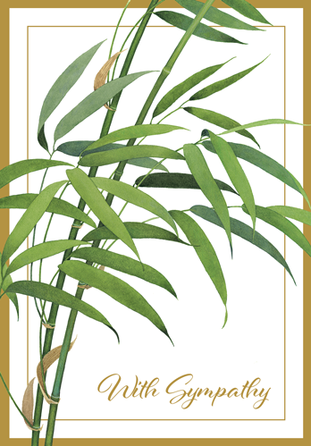 Bamboo Foil -Sympathy Foiled Greeting Card