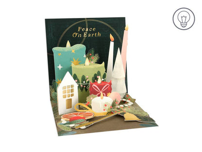 Candles Holiday Light-Up Pop-Up Card