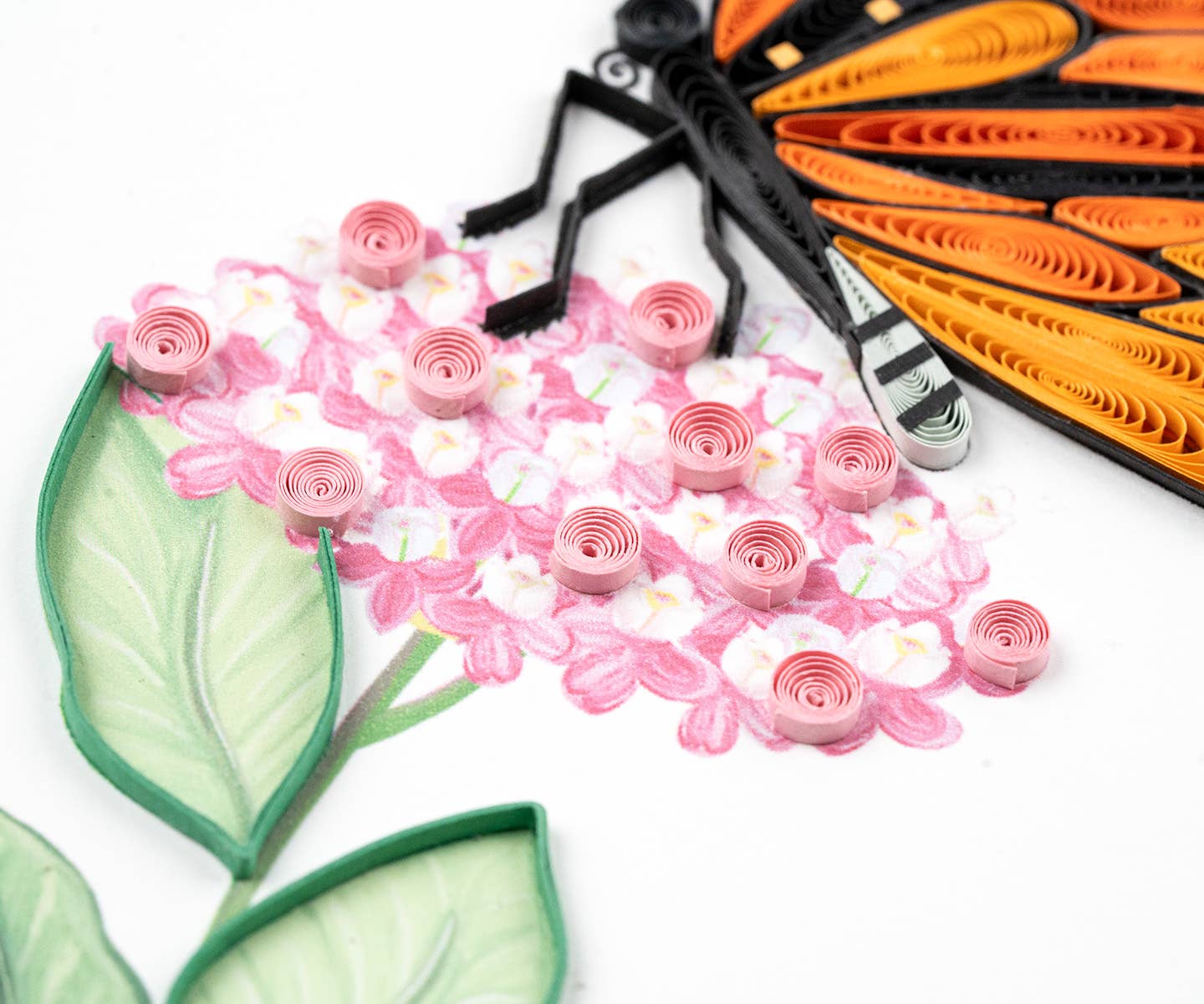 Quilled Monarch Milkweed Butterfly Greeting Card