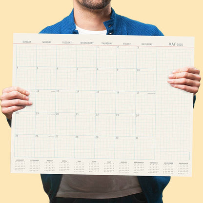 2025 Vintage Professional Large Desk Pad Monthly Blotter Calendar