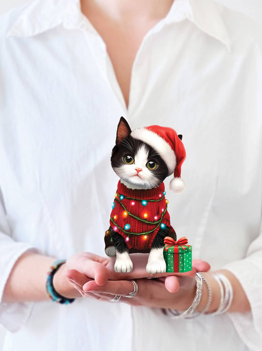 Mini Christmas Kitten Greeting Card