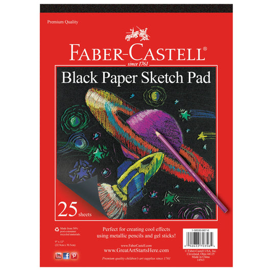 Black Paper Pad 9 x 12