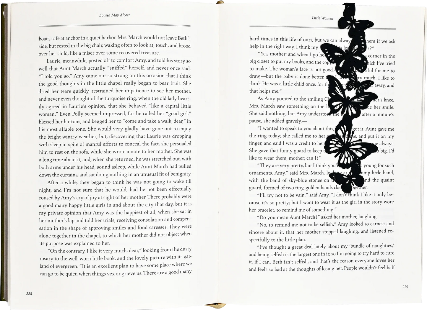 Metal Book Hugger Bookmark - Butterflies