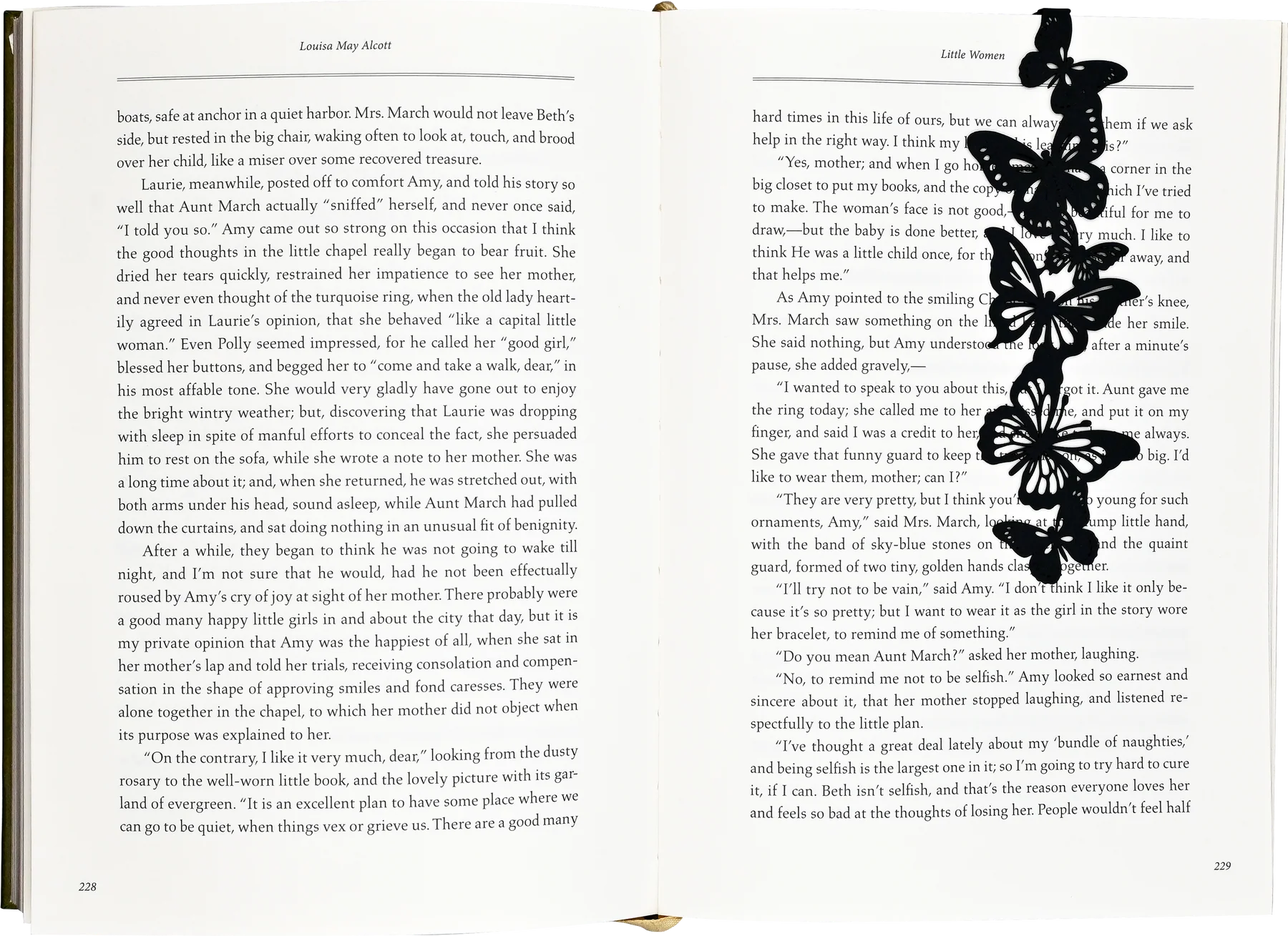 Metal Book Hugger Bookmark - Butterflies