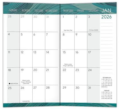 2025 Ocean Swell Two-Year-Plus Pocket Planner