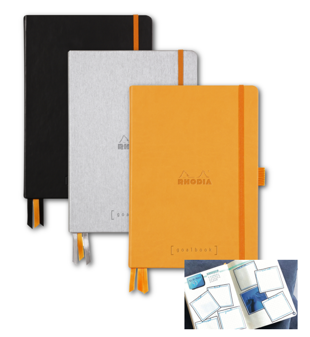 Rhodia Hardcover Goalbook Dot Bullet Journal - White Paper