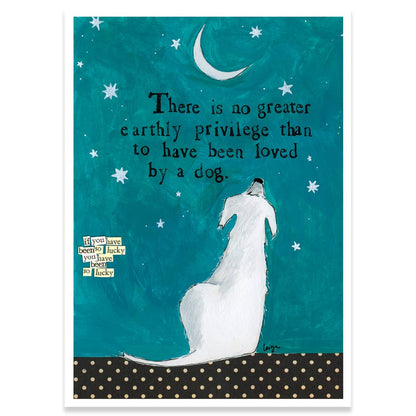 LOVED BY A DOG | CURLY GIRL SYMPATHY CARD