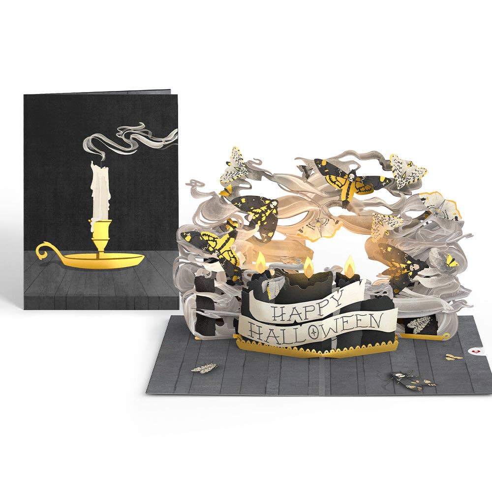 5x7" Halloween Candlelight Light-Up Pop-Up Card