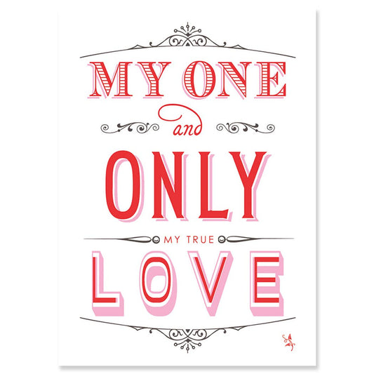 ONE AND ONLY|J&M MARTINEZ VALENTINE'S DAY CARD