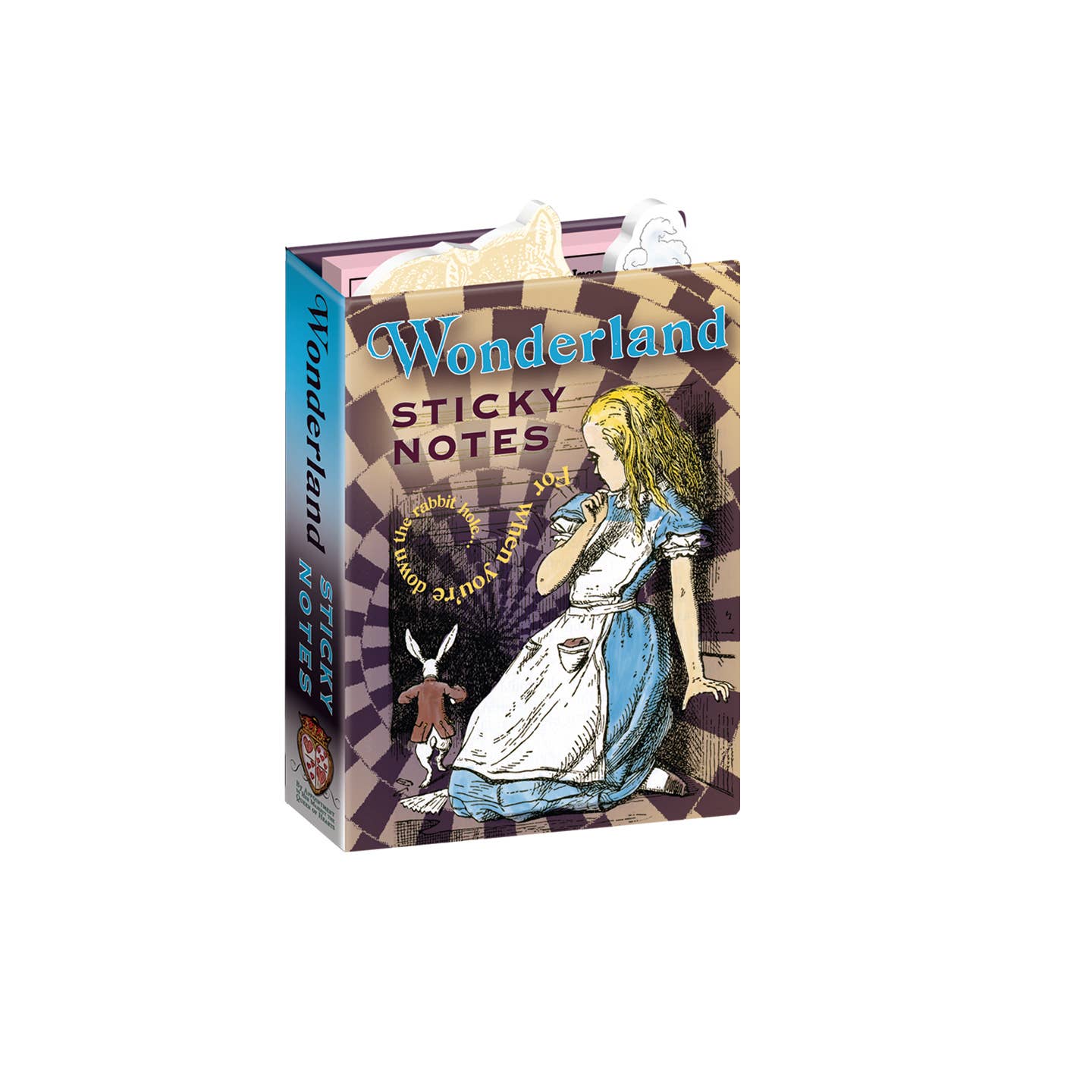 Wonderland Sticky Notes booklet, perfect for stationery stores, with over 300 assorted sticky notes for creative use at home or office.