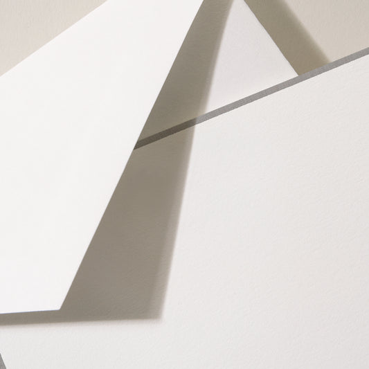 Charcoal Bordered Cards on Pearl White KidFinish Paper