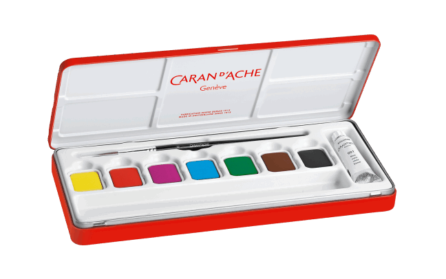 Box of 8 Color Paint Tablets GOUACHE STUDIO