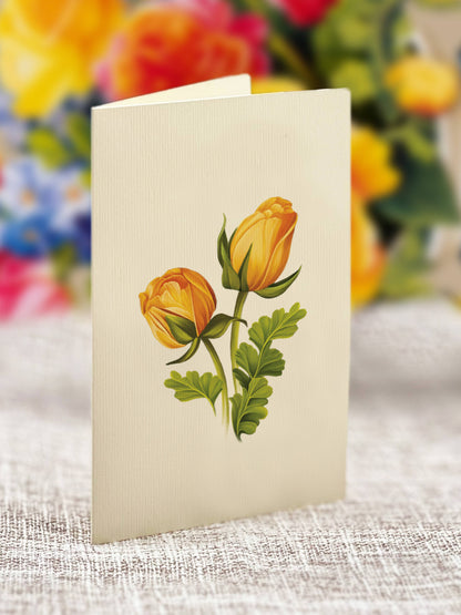 Mini Sorbet Roses Pop-up Greeting Card