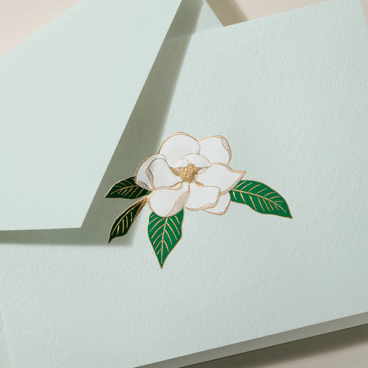 Engraved Magnolia Thank You Note