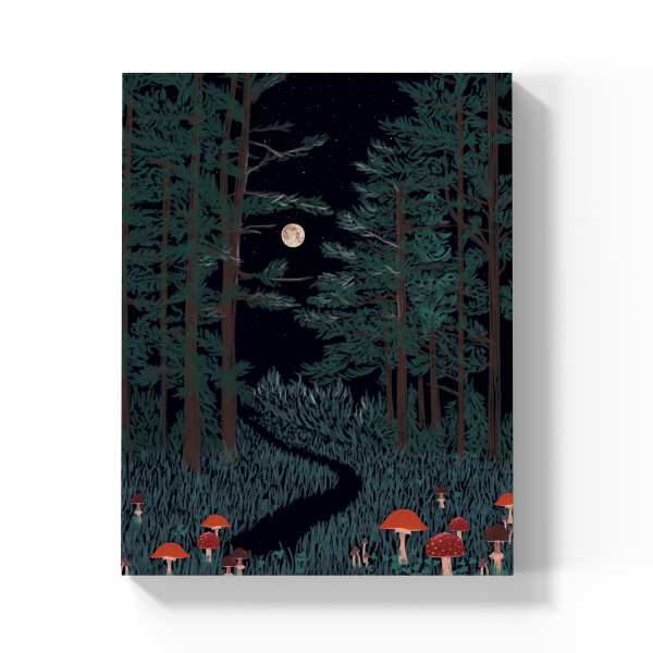Moonrise Forest Medium Layflat Journal Notebook LFM1346L