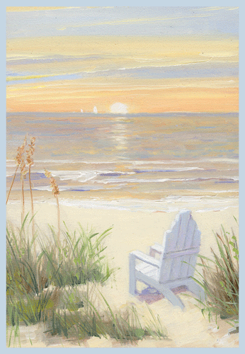 Chair On Beach -Sympathy Greeting Card