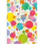 Confetti and Balloons Happy Birthday Greeting Card