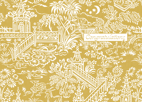 Congratulations Toile - Congratulations Greeting Card