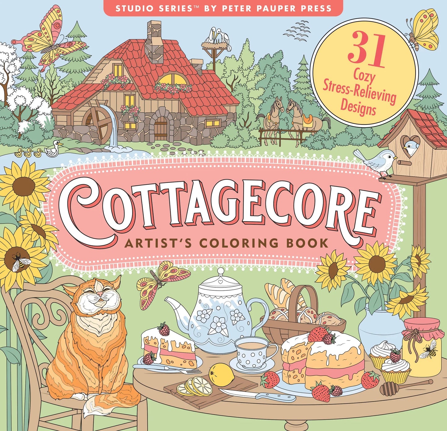 Artist Coloring Book Studio Series - Cottagecore - available at Occasions Just Write