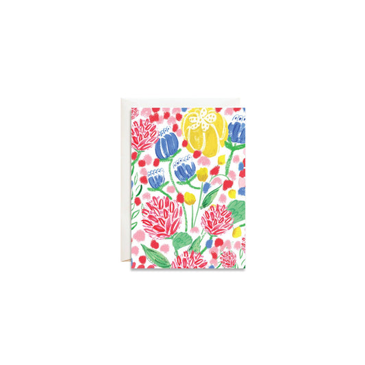 Cotswolds in May Petite Card with hand-drawn floral design, perfect for stationery stores, gift enclosures, or secret notes.