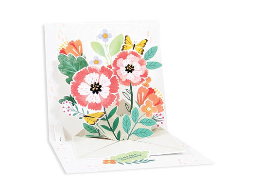 Floral Envelope Pop-Up Card with colorful artwork, perfect for birthdays, Mother's Day, and more from your favorite stationery store.