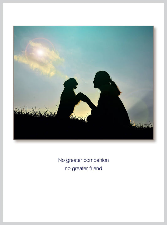 No greater companion Pet Sympathy Greeting Card