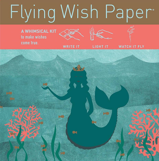 Mermaid mini kit with 15 wishing papers and accessories, perfect for magical wishes. Available at our stationery store.