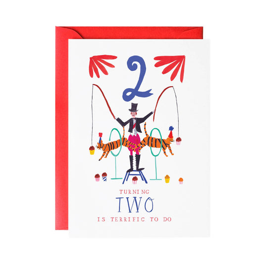 Two Tiger Tricks - Birthday Greeting Card