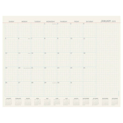 2025 Vintage Professional Large Desk Pad Monthly Blotter Calendar