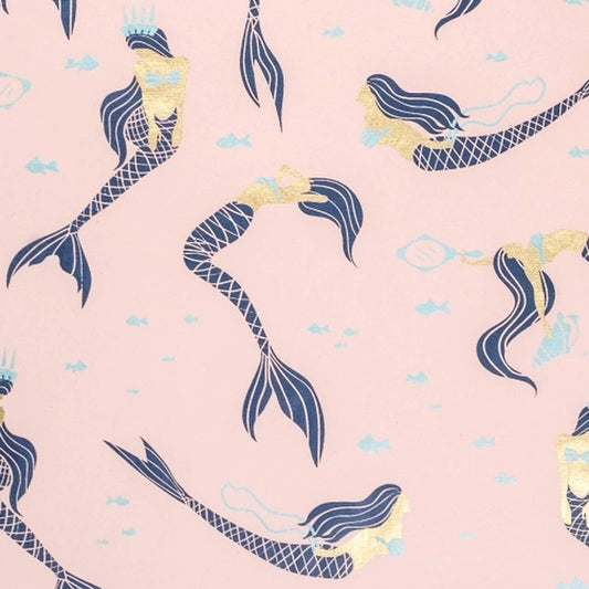 Mermaid - Light Pink/Navy/Gold metallic