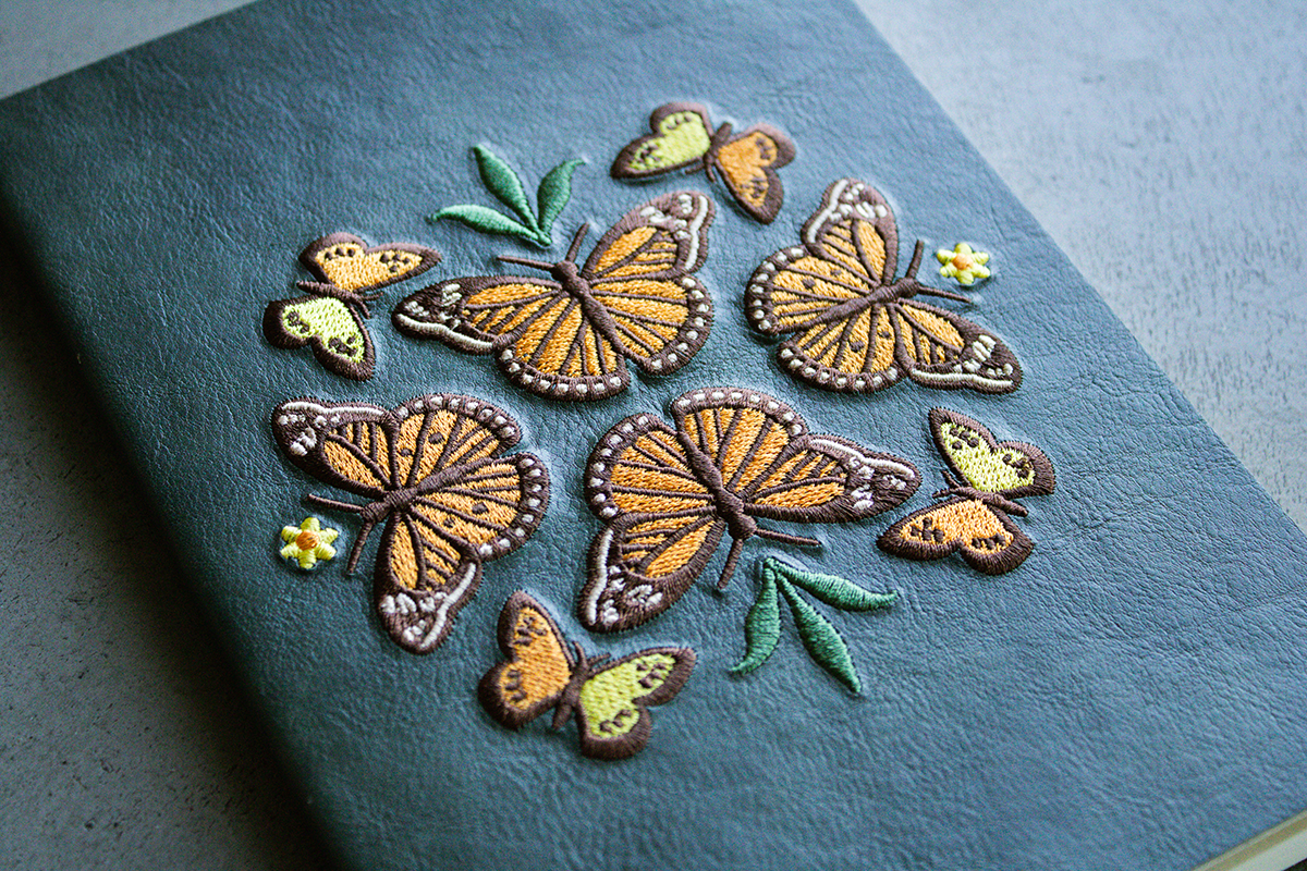 Butterfly Dance Embroidered Journal Notebook AHBC1775L