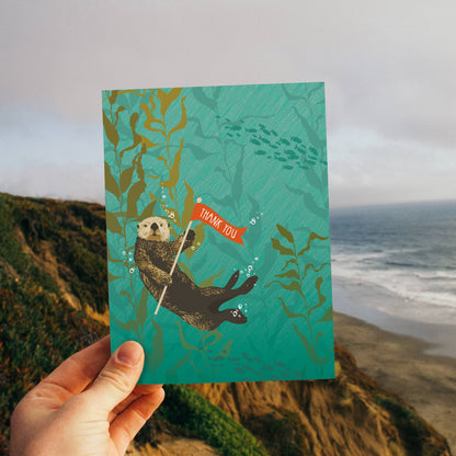 Sea Otter Thank You Card