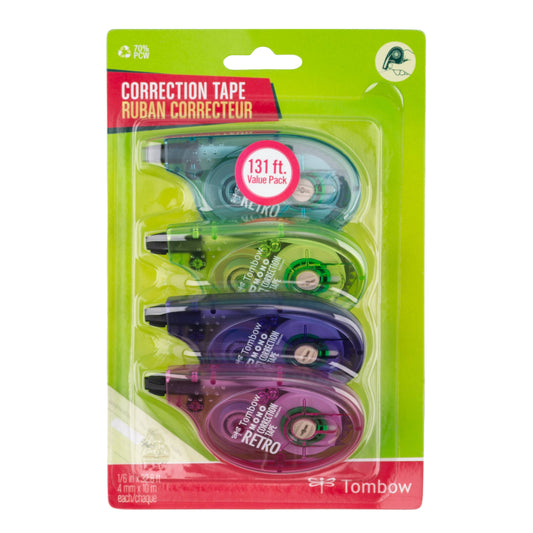 MONO Correction Tape Retro, 4-Pack