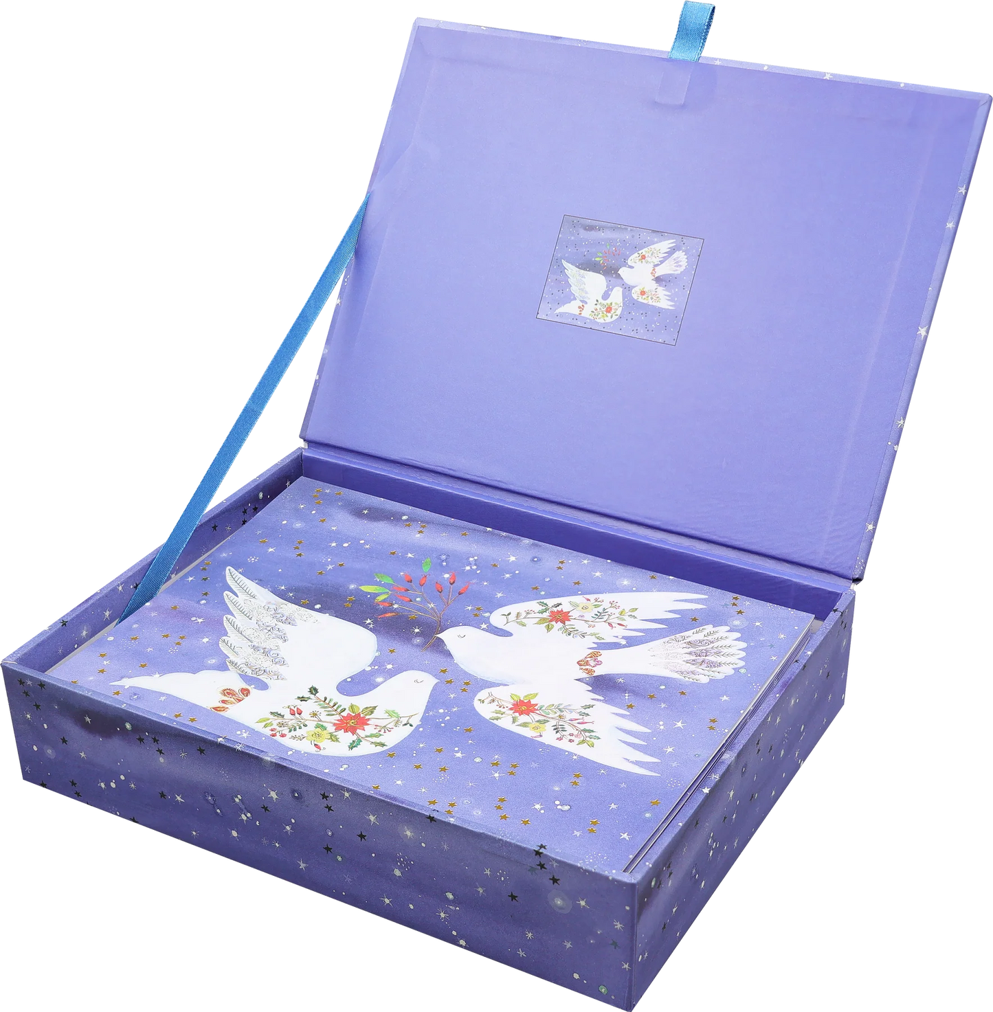 Doves In Flight Deluxe Boxed Holiday Cards